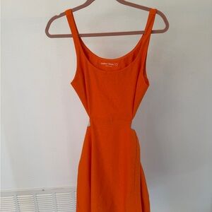 Outdoor Voices Cutout Backless Dress in Bright Orange